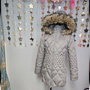 Women’s EDDIE BAUER Frost Down Parka sz L GOOSE DOWN LIKE NEW